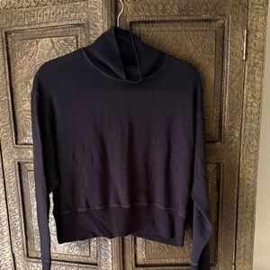 Monrow stretch jersey soft mock turtleneck